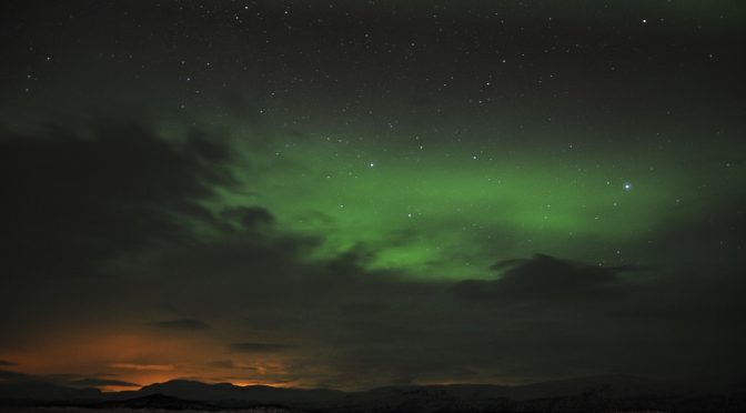 Nordlicht grün und rot
